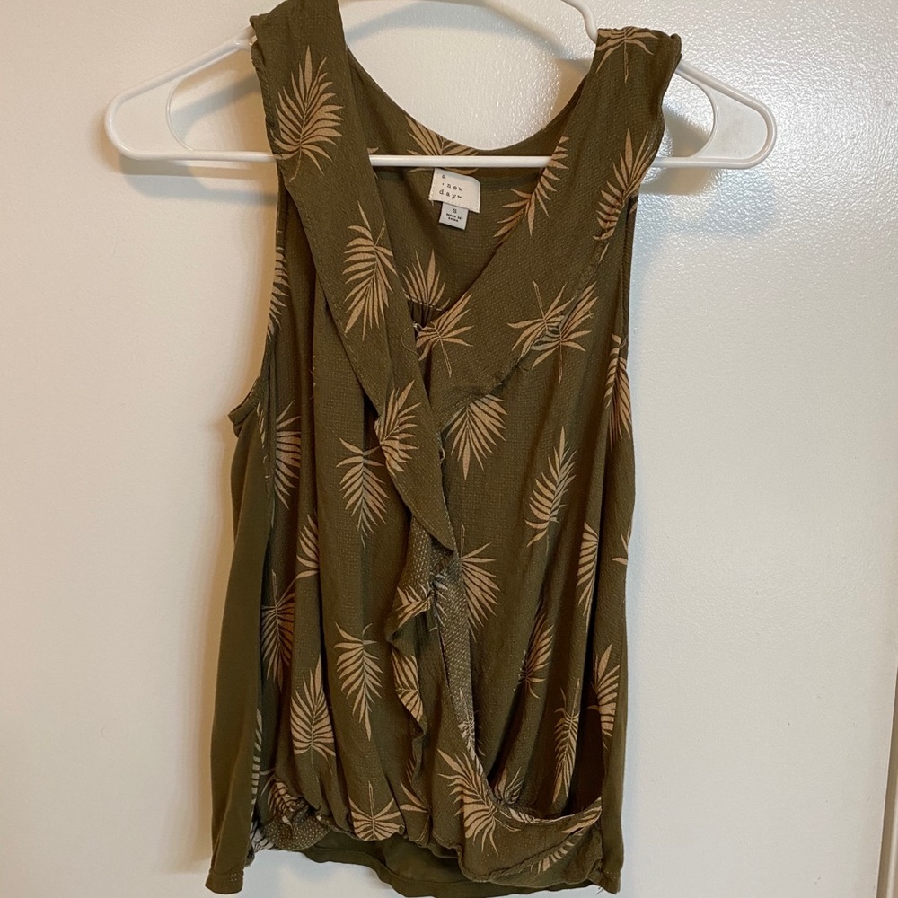Crossover tank top blouse
